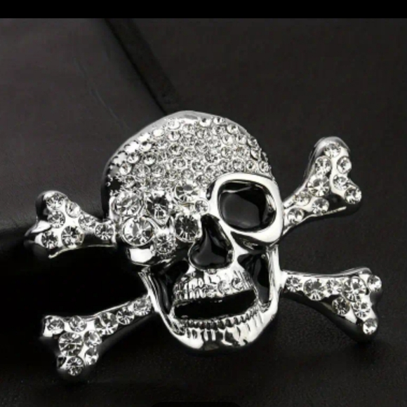 Bling rhinestone skull Belt buckle - Picture 1 of 3